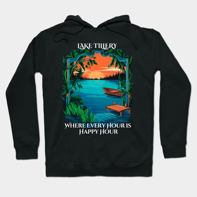 Serene North Carolina Tillery Lake Scenery Waterscape Hoodie by TaansCreation 